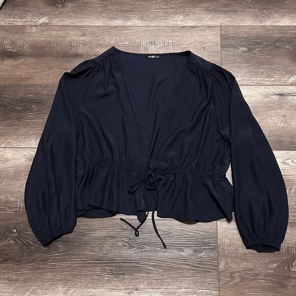 Shein Curves Navy Blue Peplum Cover Jacket, Size 4XL - Picture 4 of 9